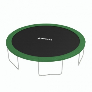 Ampel 24 XXL Trampolin Ø 490 cm grün | Gartentrampolin Komplettset mit verstärktem Netz | belastbar bis 180 kg - 