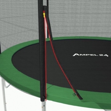 Ampel 24 XXL Trampolin Ø 490 cm grün | Gartentrampolin Komplettset mit verstärktem Netz | belastbar bis 180 kg - 