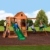 Backyard Discovery Spielturm Holz Hillcrest | XXL Spielhaus für Kinder mit Rutsche, Sandkasten, Schaukel, Kletterwand und Picknicktisch | Stelzenhaus für den Garten - 4