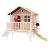 Beauty.Scouts Holzspielhaus Maine I 212x349x233cm aus Hemlock Holz in braun-weiß mit Rutsche Kinderspielhaus Spielhaus Holzhaus Gartenhaus Garten Kinderhaus Farbe rot - 7