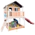 Beauty.Scouts Holzspielhaus Maine II 212x432x293cm Hemlock Holz braun-weiß Rutsche+Sandkasten Kinderspielhaus Spielhaus Holzhaus Gartenhaus Garten Kinderhaus Farbe blau - 9