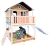 Beauty.Scouts Holzspielhaus Maine II 212x432x293cm Hemlock Holz braun-weiß Rutsche+Sandkasten Kinderspielhaus Spielhaus Holzhaus Gartenhaus Garten Kinderhaus Farbe lila - 3
