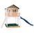 Beauty.Scouts Holzspielhaus Maine III 212x506x323cm Hemlock Holz braun-weiß Rutsche+Sandkasten Kinderspielhaus Spielhaus Holzhaus Gartenhaus Garten Kinderhaus Farbe rot - 3