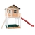 Beauty.Scouts Holzspielhaus Maine III 212x506x323cm Hemlock Holz braun-weiß Rutsche+Sandkasten Kinderspielhaus Spielhaus Holzhaus Gartenhaus Garten Kinderhaus Farbe rot - 4