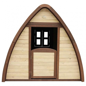 Beauty.Scouts Holzspielhaus Solvig 145x120x134cm aus Zypresse in braun Kinder Spielhaus Kinderspielhaus modern außergewöhnlich mit Tür und Fenster - 4