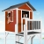 Beauty.Scouts Holzspielhaus Sun XXL Leiter+Sandkasten 168x114x249cm aus Holz in rot-weiß Kinder Kinderspielhaus Holzhaus Stelzenhaus Liebe zum Detail - 3
