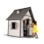 Beauty.Scouts Holzspielhaus Valka 102x127x164cm Zedernholz in grau-weiß Kinder Spielhaus Kinderspielhaus Gartenhaus Holzhaus asymmetrische Tür Fenster modern - 3