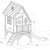 Beauty.Scouts Holzspielhaus Valka XL mit Leiter und Rutsche 167x261x219cm aus Holz in grau-weiß Kinder Kinderspielhaus Holzhaus Stelzenhaus asymmetrische Tür - 5