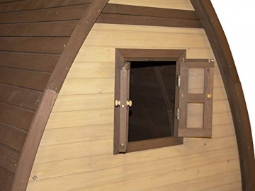 Beauty.Scouts Holzspielhaus Viva mit Veranda Leiter Rutsche 185x265x186cm aus Zypresse in braun Kinder Spielhaus Kinderspielhaus Gartenhaus Holzhaus Stelzenhaus - 2
