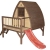 Beauty.Scouts Holzspielhaus Viva mit Veranda Leiter Rutsche 185x265x186cm aus Zypresse in braun Kinder Spielhaus Kinderspielhaus Gartenhaus Holzhaus Stelzenhaus - 1