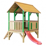 Beauty.Scouts Spielhaus Sevilla III 191x287x231cm Holz braun-grün Rutsche rot Gartenhaus Kinderspielhaus Spielhaus Holzhaus Kinderhaus Gartenhaus Spielen Garten - 1