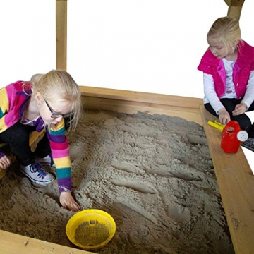 Beauty.Scouts Spielhaus Sevilla IV 191x370x291cm Holz braun-grün Rutsche grün Sandkasten Kinderspielhaus Spielhaus Holzhaus Kinderhaus Gartenhaus Spielen Garten - 4