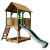 Beauty.Scouts Spielhaus Sevilla IV 191x370x291cm Holz braun-grün Rutsche grün Sandkasten Kinderspielhaus Spielhaus Holzhaus Kinderhaus Gartenhaus Spielen Garten - 1