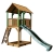 Beauty.Scouts Spielhaus Sevilla VI 191x444x321cm Holz braun-grün Rutsche grün Sandkasten Kinderspielhaus Spielhaus Holzhaus Kinderhaus Gartenhaus Spielen Garten - 1