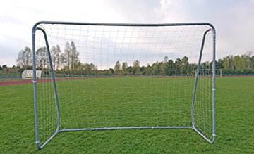 Best Sporting Fußballtor grau 240 x 170 x 85 cm sehr stabil, mit Blauer Torwand mit 5 Schusslöchern - 4