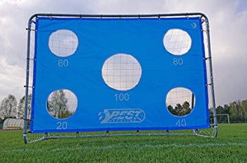 Best Sporting Fußballtor grau 240 x 170 x 85 cm sehr stabil, mit Blauer Torwand mit 5 Schusslöchern - 6