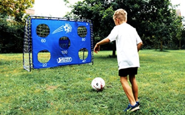 Best Sporting Fußballtor mit Torwand, 213 x 152 cm, mit 5 Schusslöchern, blau - 2