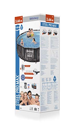 Bestway 5614X Pool Fuori Terra Steel Pro Max 366 x 100 cm, Blau - 8