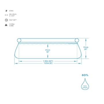 Bestway Fast Set Pool, rund, ohne Pumpe 183 x 51 cm - 5