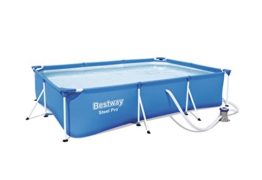 Bestway Frame Pool Deluxe Splash - Steel Pro, Set mit Filterpumpe, 300 x 201 x 66 cm, blau - 1
