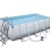 Bestway Frame Pool Power Steel, Set, hellgrau, rechteckig mit Filterpumpe, 404 x 201 x 100 cm, grau - 1