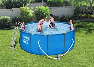 Bestway Frame Pool Steel Pro, Set mit Filterpumpe und Zubehör, 366 x 122 cm, blau - 2