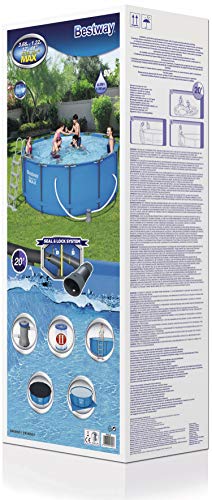 Bestway Frame Pool Steel Pro, Set mit Filterpumpe und Zubehör, 366 x 122 cm, blau - 10