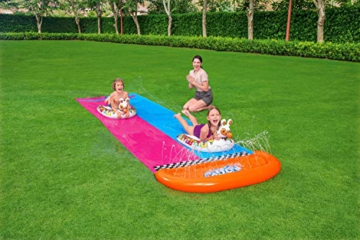 Bestway H2OGO!™ 2er-Wasserrutsche mit aufblasbaren Lama-Schwimmtieren, 487 x 138 cm - 2