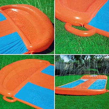 Bestway H2OGO!™ 3er-Wasserrutsche mit aufblasbarer Startrampe, Triple Ramp, 549 x 208 cm - 3