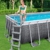 Bestway Power Steel Deluxe 488x244x122 cm, Frame Pool eckig im Komplett Set in Rattan-Optik, inklusive Filterpumpe, Sicherheitsleiter und Abdeckplane - 11