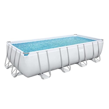 Bestway Power Steel Frame Pool Komplett-Set mit Sandfilteranlage 549 x 274 x 122 cm, lichtgrau, eckig - 4