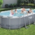 Bestway Power Steel Frame Pool-Set mit Filterpumpe 427 x 250 x 100 cm , grau, oval - 2