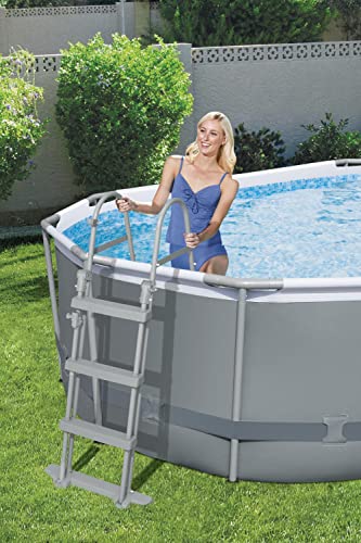 Bestway Power Steel Frame Pool-Set mit Filterpumpe 427 x 250 x 100 cm , grau, oval - 11