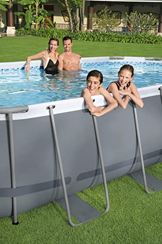 Bestway Power Steel Frame Pool-Set mit Filterpumpe 427 x 250 x 100 cm , grau, oval - 12