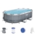 Bestway Power Steel Frame Pool-Set mit Filterpumpe 427 x 250 x 100 cm , grau, oval - 1