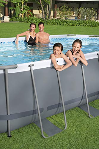 Bestway Power Steel Frame Pool-Set mit Filterpumpe 427 x 250 x 100 cm , grau, oval - 10