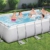 Bestway Power Steel Framepool-Set, eckig, mit Sandfilteranlage & Sicherheitsleiter 404 x 201 x 100 cm Pool, grau - 2