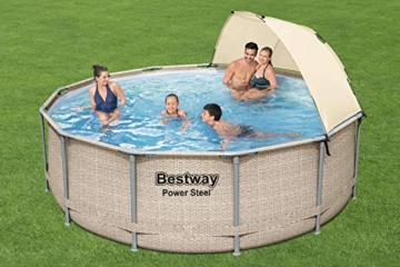 BESTWAY Power Steel Stahlrahmenbecken, beige - 12