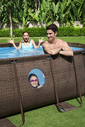 Bestway Power Steel Swim Vista Series Pool Komplett-Set, oval, mit Filterpumpe, Sicherheitsleiter & Abdeckplane 427 x 250 x 100 cm - 12