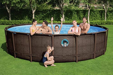 BESTWAY Power Steel Swim Vista Series Stahlrahmenbecken, rattan braun - 11