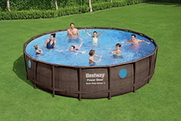 BESTWAY Power Steel Swim Vista Series Stahlrahmenbecken, rattan braun - 2