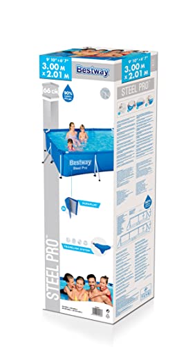 Bestway Steel Pro Frame Pool ohne Pumpe 300 x 201 x 66 cm, blau, eckig - 3