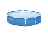 Bestway Steel Pro Frame Pool ohne Pumpe, rund 366x76cm Stahlrahmenpool, blau - 1