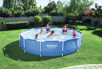 Bestway Steel Pro Frame Pool ohne Pumpe, rund 366x76cm Stahlrahmenpool, blau - 2