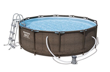 Bestway Steel Pro Max Deluxe Serie Pool Set Pool, 9150 Liter, blau, 366 x 366 x 100 cm - 1