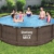 Bestway Steel Pro MAX Deluxe Series Frame-Pool, 366 x 366 x 100 cm, rund, Rattan braun, 9.150 Liter, ohne Pumpe und Zubehör, Ersatzteil, Ersatzpool - 2