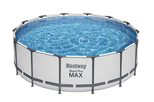 Bestway Steel Pro MAX Frame Pool Komplett-Set mit Filterpumpe Ø 427 x 122 cm, lichtgrau, rund - 10