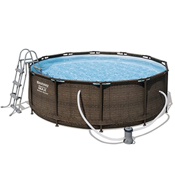 Bestway Steel Pro Max Frame Pool Komplettset Deluxe, rund, Rattan-Optik, 366 x 100 cm - 2