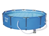 Bestway Steel Pro MAX, Frame Pool rund mit Stahlrahmen und Filterpumpe, 305 x 76 cm - 1