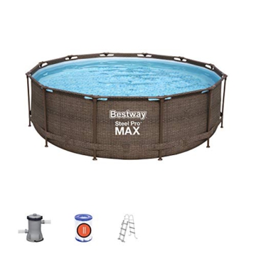 Bestway Steel Pro Max Framepool-Set, rund, mit Filterpumpe & Sicherheitsleiter 366 x 100 cm - 1